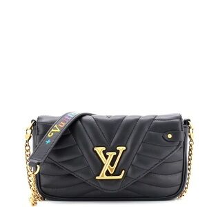 Louis Vuitton Black Quilted Leather Crossbody with Gold Hardware